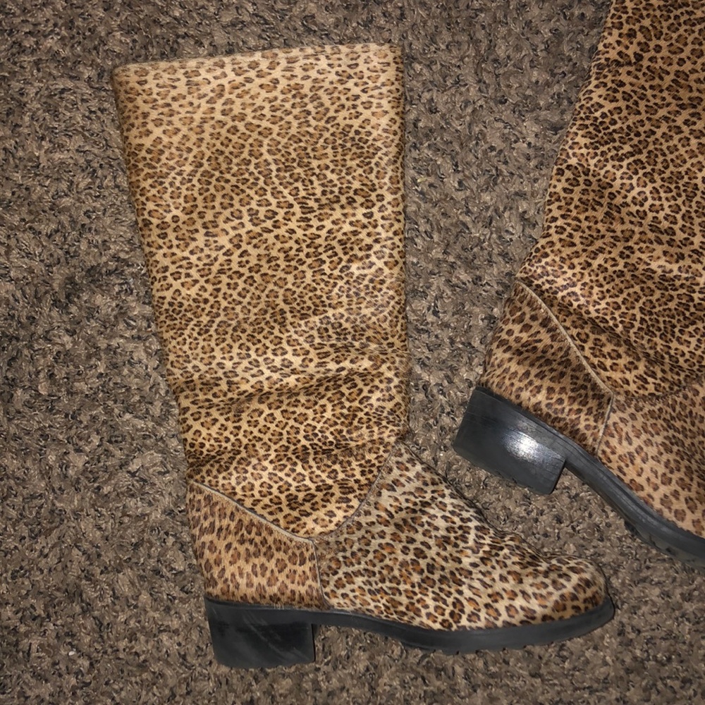 Pajar Pony Hair Cheetah Print Boots